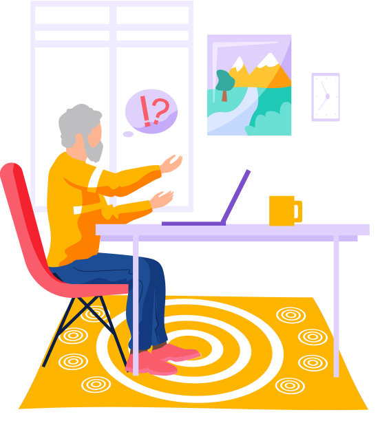 老人在家用笔记本电脑上网工作图片下载