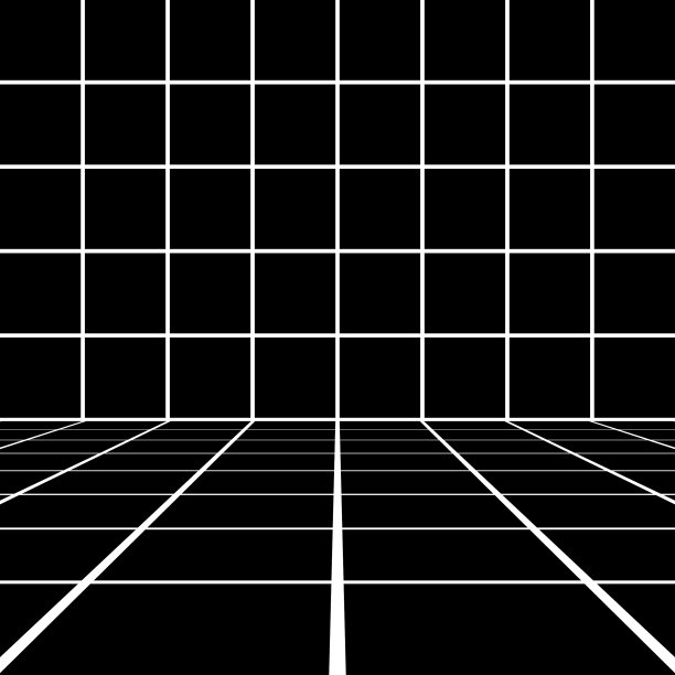 给空房间的地板和墙壁贴瓷砖图片下载