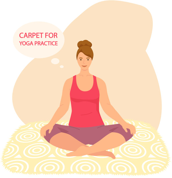 在瑜伽房里的垫子上做瑜伽的女人图片下载