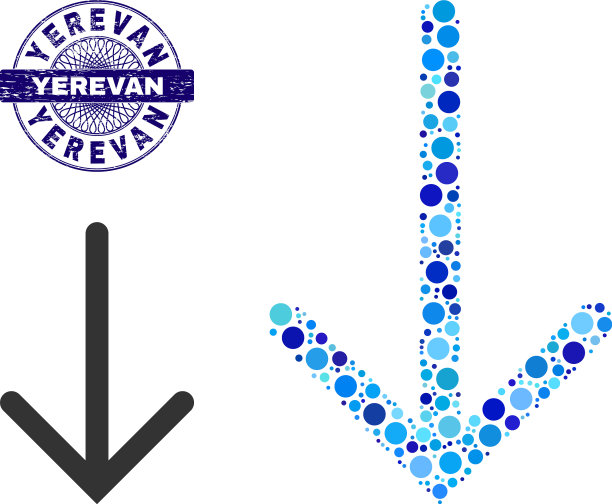 纹理埃里温圆形断头台邮票和箭头图片下载