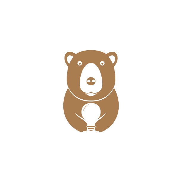 灰熊用灯泡灯的标志标志图片下载