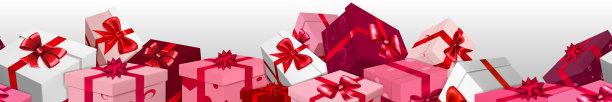 印有礼品盒的横幅图片下载
