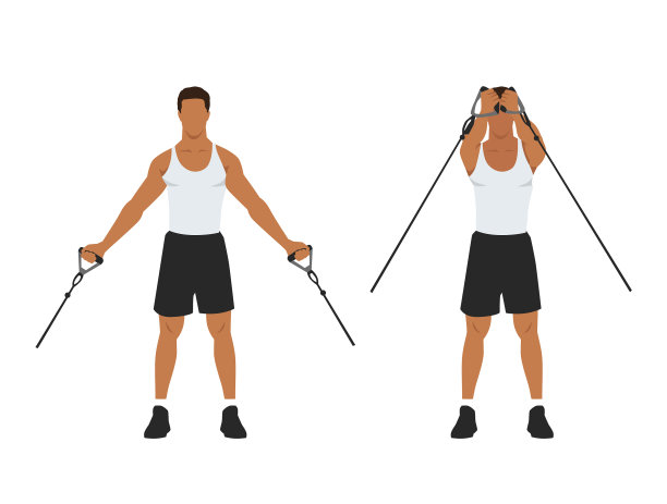 低向上电缆滑轮交叉胸部飞图片下载