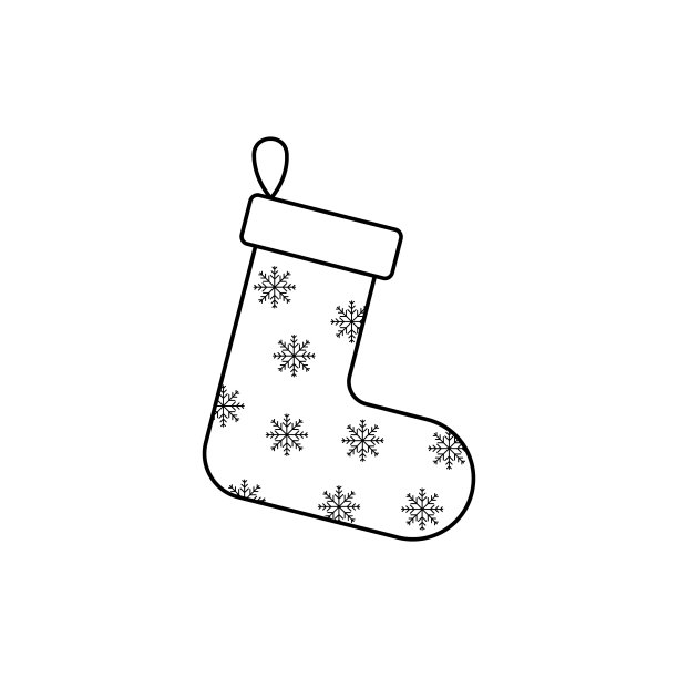 圣诞袜子线性新图片下载
