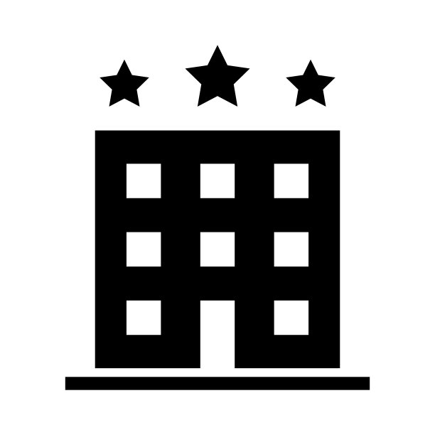 酒店建筑图标图片下载