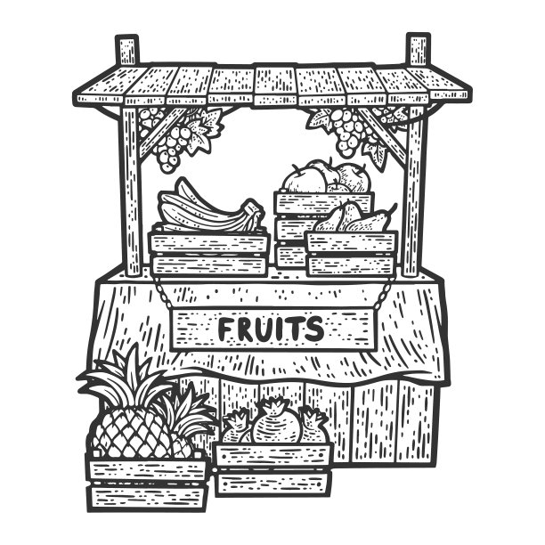街头水果店小品图片下载
