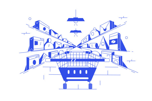 各种各样的项目和产品提供各种各样的超市货架上图片下载