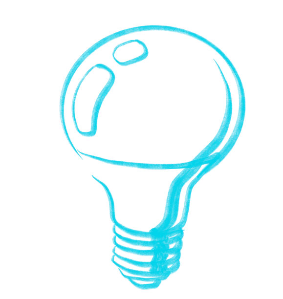 创意解决灯泡手绘涂鸦插图图标艺术线图片下载