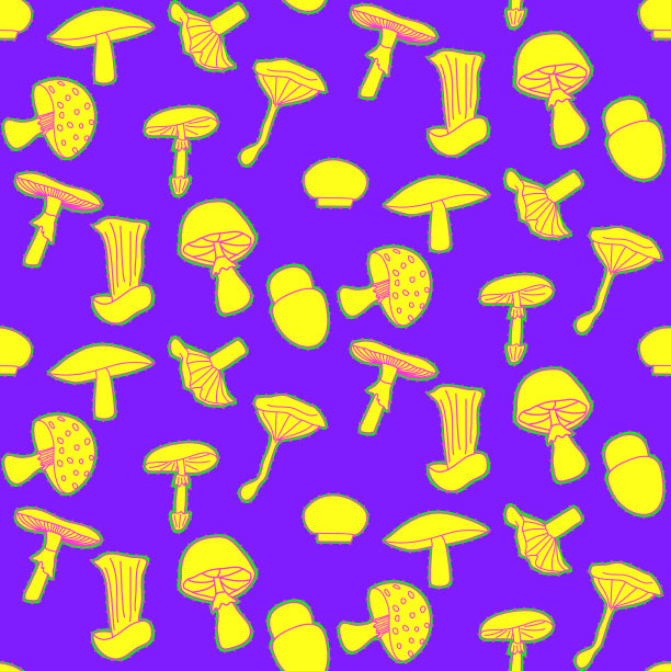 蘑菇无缝模式图片下载