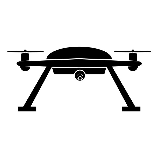 简单的轮廓无人机孤立在白色图片下载