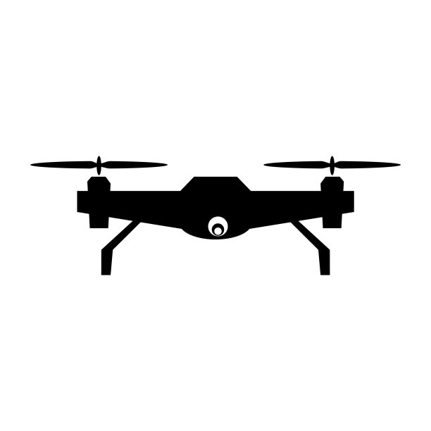 简单的轮廓无人机孤立在白色图片下载