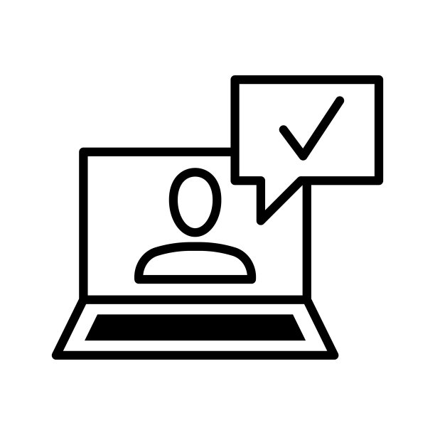 笔记本电脑屏幕上的用户图片和语音气球。图片下载