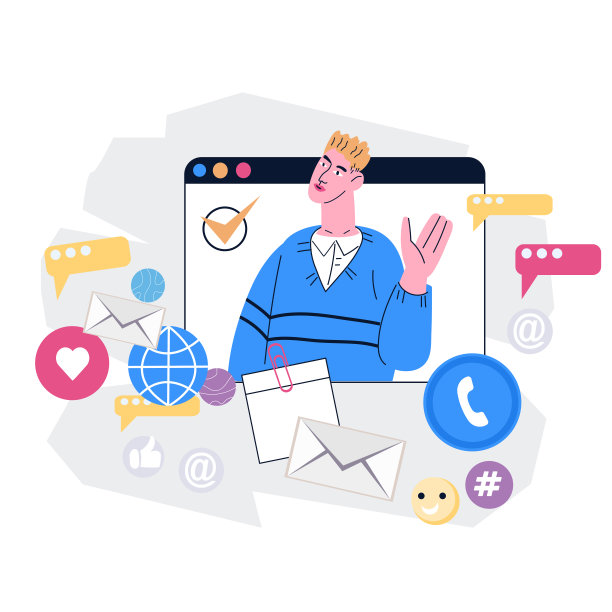 国际互联网平台上的全球通信和管理业务。图片下载