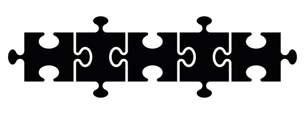 拼图图标集设计。拼图符号收集图标。图片下载