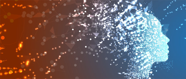 人工智能。网络技术背景。虚拟的概念图片下载