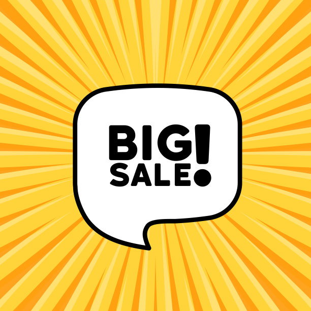 语音泡沫大销售文本。经营理念。繁荣的复古漫画风格。波普艺术风格。矢量线图标的业务和广告图片下载