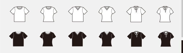 白色t恤和黑色polo衫的领子图片下载