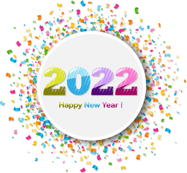 新年明信片，横幅和文字图片下载