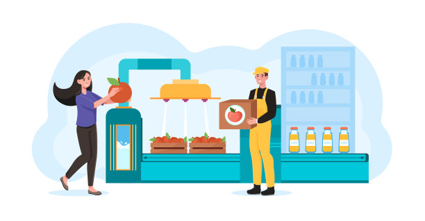 果汁工厂概念图片下载