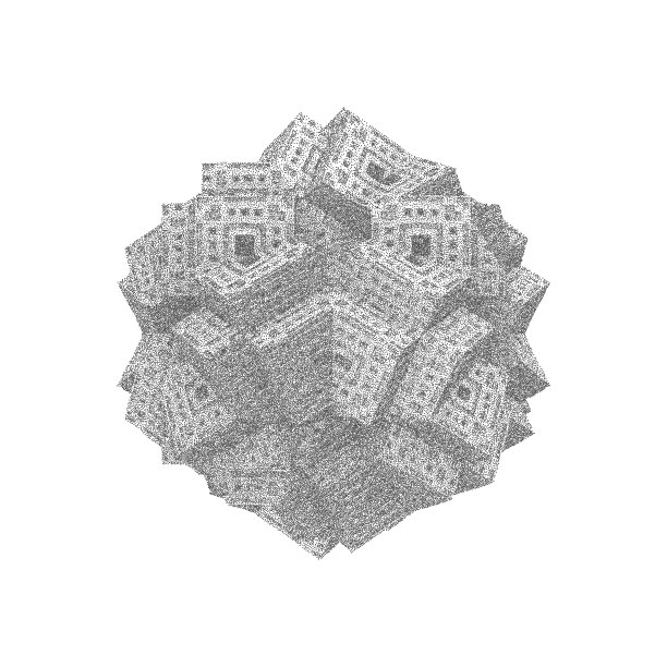 三维抽象几何形状dotwork图片下载