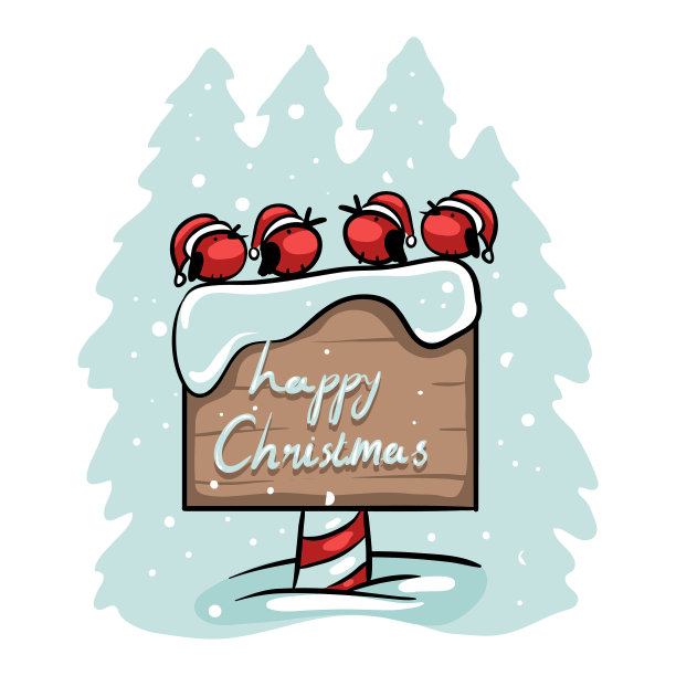 圣诞节唱鸟图片下载