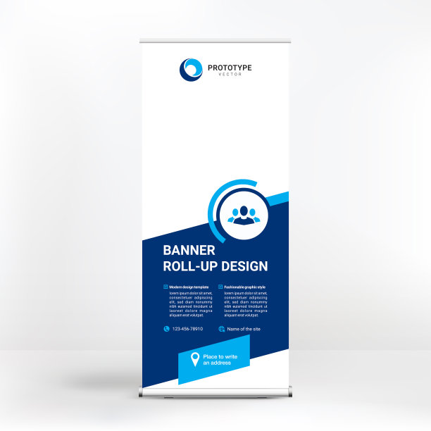 广告横幅与时尚梯度卷图片下载