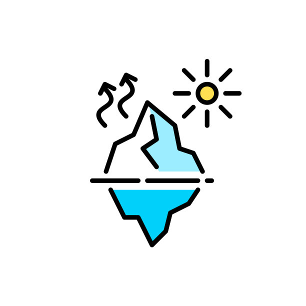 冰山融化引起的全球变暖像素图片下载