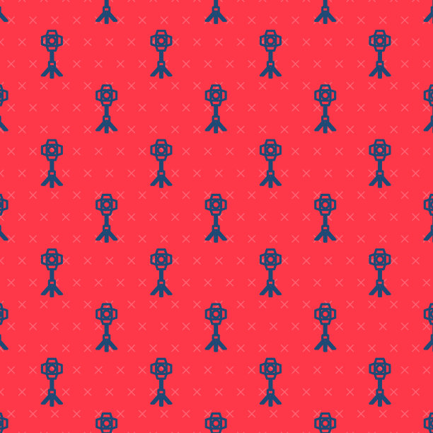 蓝色线工作室灯泡在软盒图标图片下载