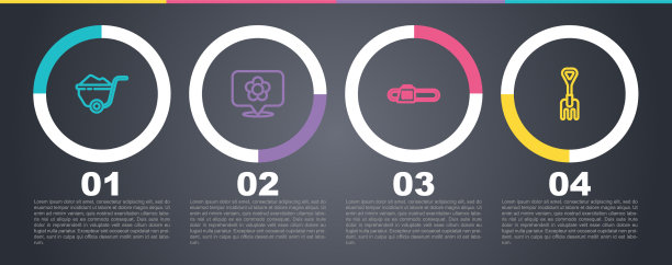 集线独轮车与泥土位置花图片下载