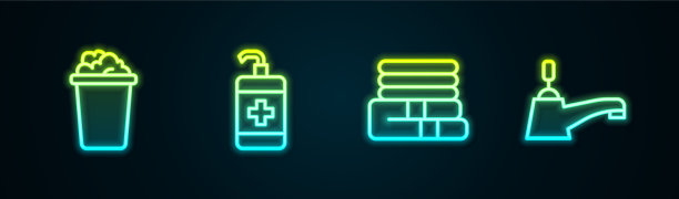 设置线桶与肥皂泡沫洗手液图片下载