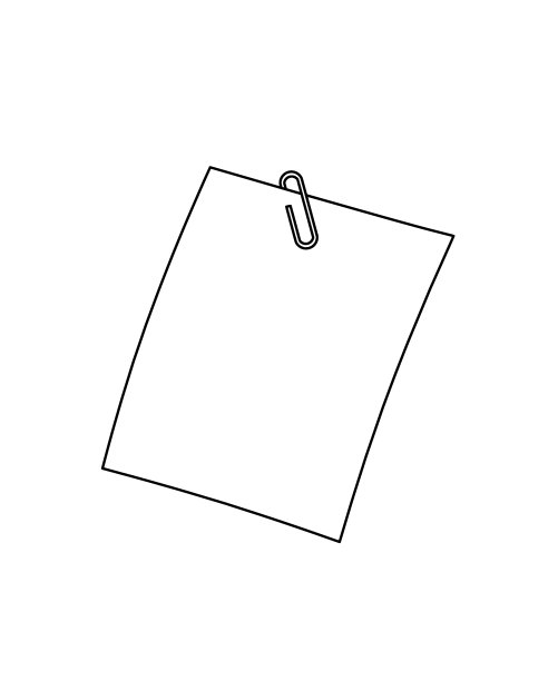 用回形针作线画的抽象纸图片下载