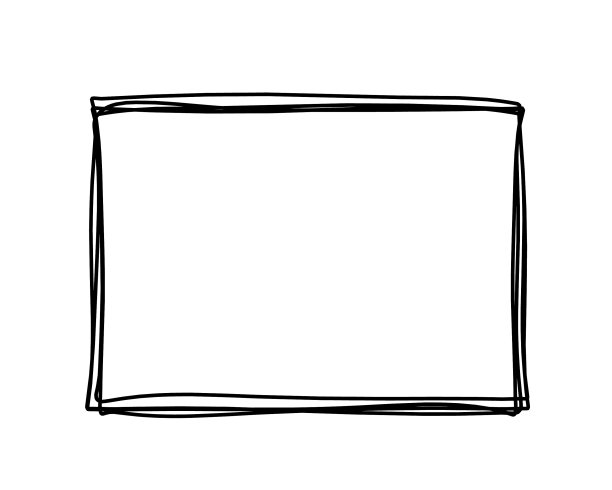 抽象的矩形如同画在白色上的直线一样图片下载