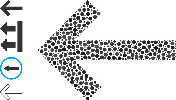 圆点和其他圆点的左箭头拼贴图片下载