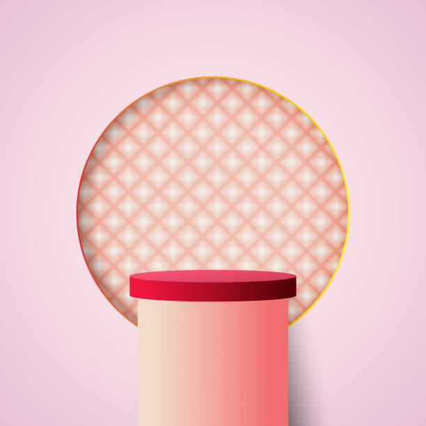 明亮的几何平台用于产品展示，3d渲染图片下载