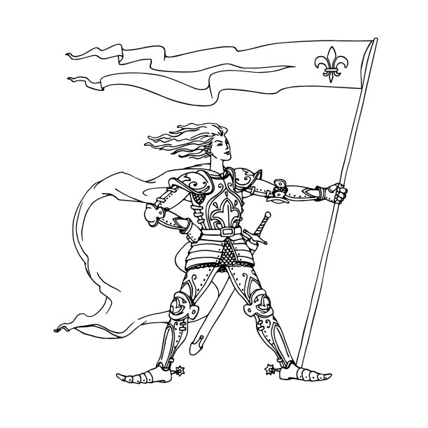 盔甲中的圣女贞德奥尔良女战士图片下载