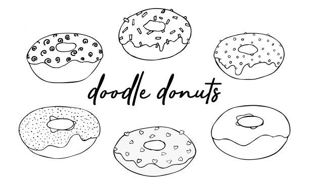 设置甜甜圈涂鸦画图片下载