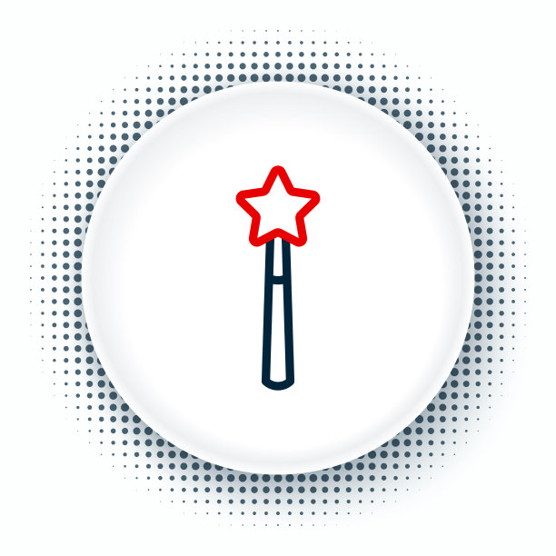 线魔术棒图标孤立在白色背景图片下载