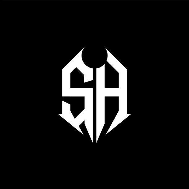 Sh标志字母设计模板图片下载