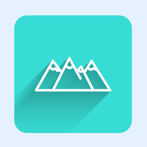 白色线条的加拿大景观与山脉和图片下载