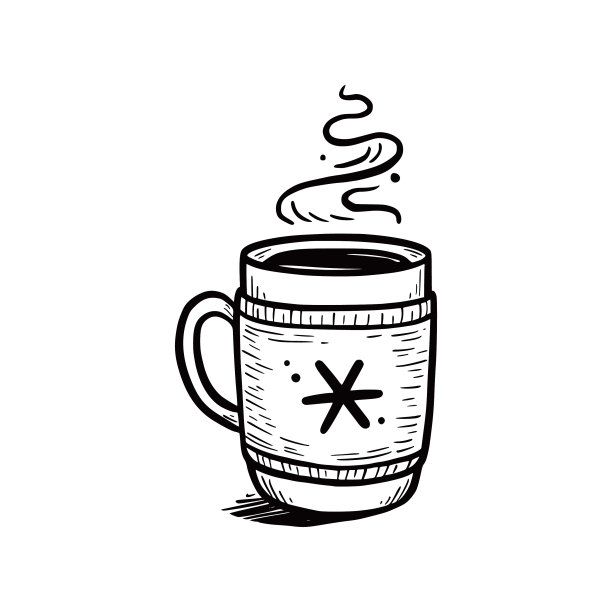 热的冬天喝杯用编织围巾图片下载