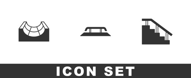 设置滑板公园滑板楼梯与栏杆和图片下载