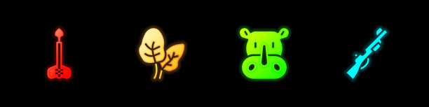 集箭热带树叶和狩猎犀牛图片下载