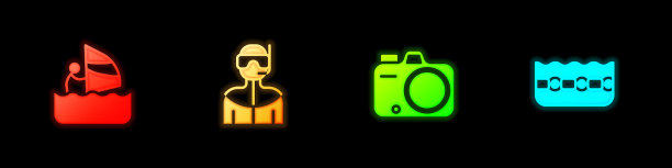 设置帆板潜水服的水肺潜水照片图片下载