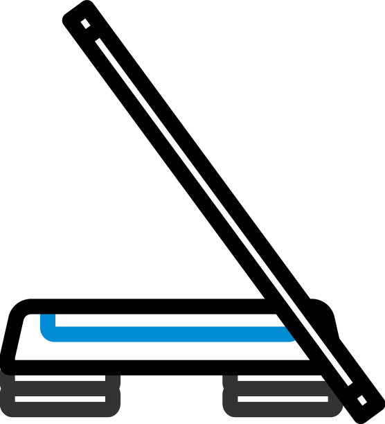 步板和手杖图标图片下载