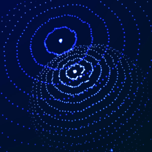 抽象的3 d球体。未来点背景。彩色音乐表面。3 d渲染。图片下载