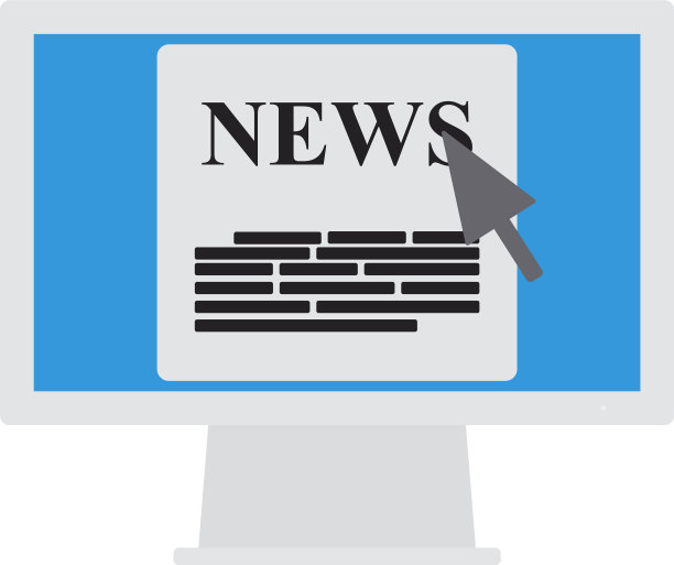 带有新闻图标的监视器图片下载