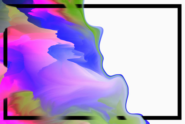 抽象背景与几何框架。现代抽象艺术设计。三维演示图片下载