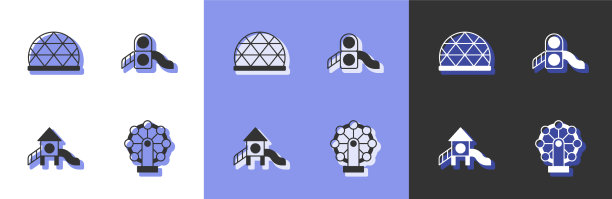 设置摩天轮游乐场攀爬器材图片下载