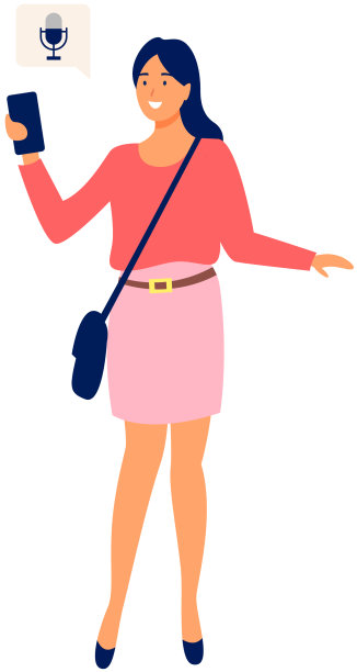 可爱的女人用智能手机，女孩拿着小玩意图片下载