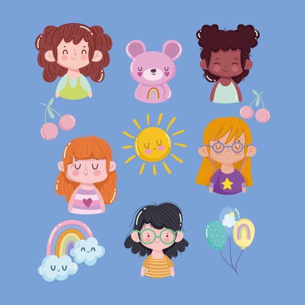 图标设置女孩和熊图片下载